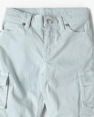 GAP Kids Girls Mid-Rise Straight Fit Cargo Pants, Lt. Blue,2Y - Goyalsons ShopMax