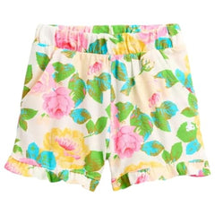Girls' Floral Mid-Rise Shorts, Multi, 5Y