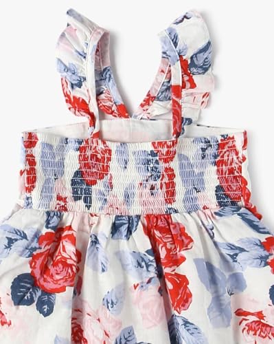 Girls' Floral Regular Fit Square Neck Dress, Multi, 2Y - Goyalsons ShopMax