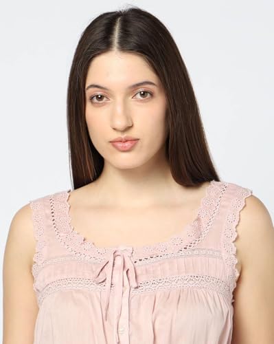 Women Lace Peplum Top, Pink, S