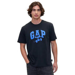 Men's Mickey and Friends Logo Print Crew Neck T-Shirt