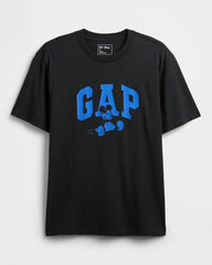 Men's Mickey and Friends Logo Print Crew Neck T-Shirt