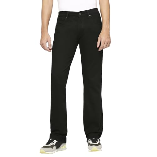 Pepe Jeans Men Mid Rise Regular Jeans (PM207619S913_Black, 30)