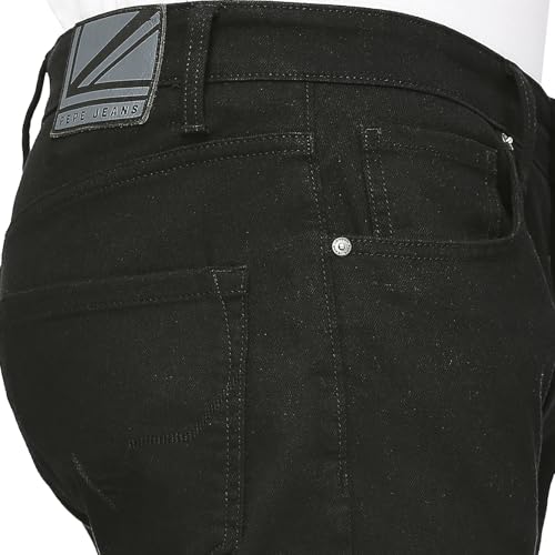 Pepe Jeans Men Mid Rise Regular Jeans (PM207619S913_Black, 30)