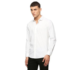 Pepe Jeans Men's Solid Regular Fit Shirt (PM308325_White