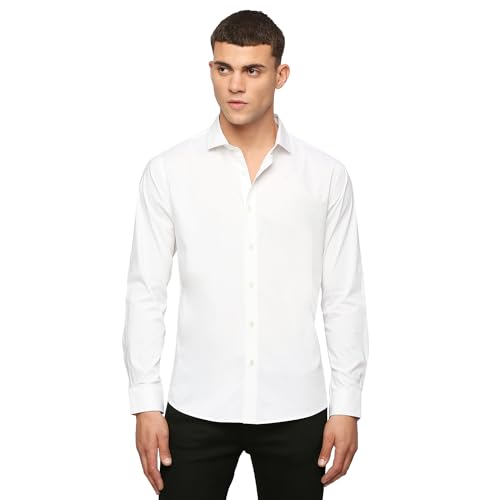 Pepe Jeans Men's Solid Regular Fit Shirt (PM308325_White