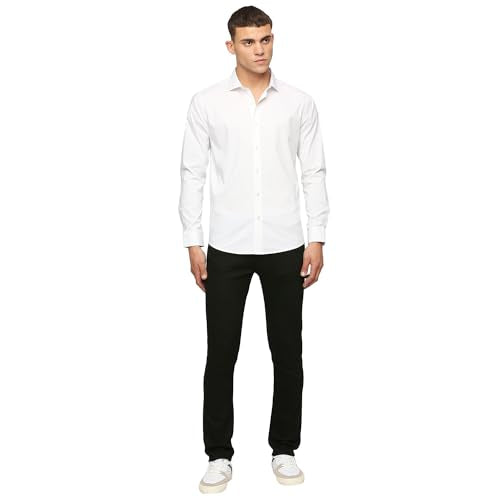 Pepe Jeans Men's Solid Regular Fit Shirt (PM308325_White
