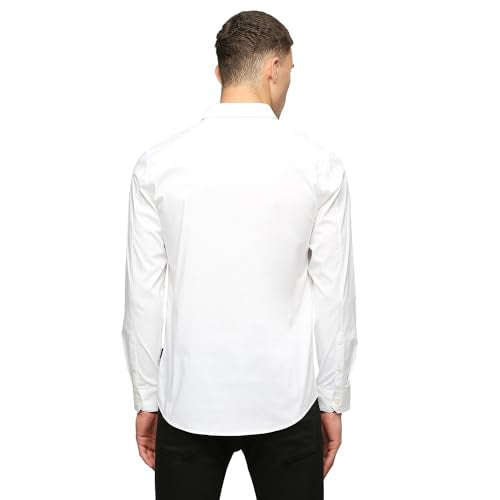 Pepe Jeans Men's Solid Regular Fit Shirt (PM308325_White