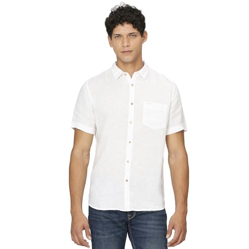 White Short Sleeve Pure Linen Shirt