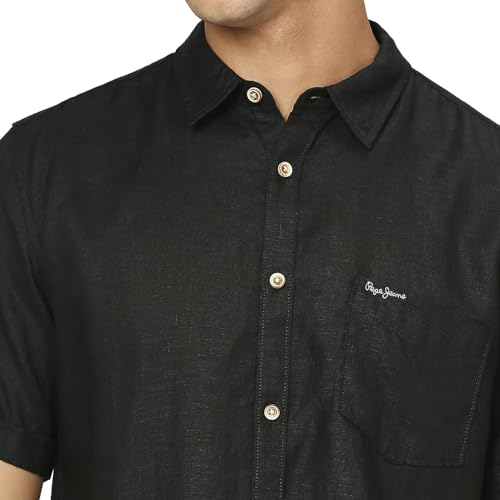 White Short Sleeve Pure Linen Shirt
