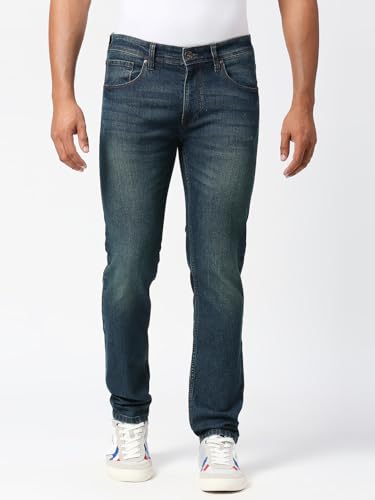 Men Black Mid Rise Straight Gymindigo Jogger Like Jeans