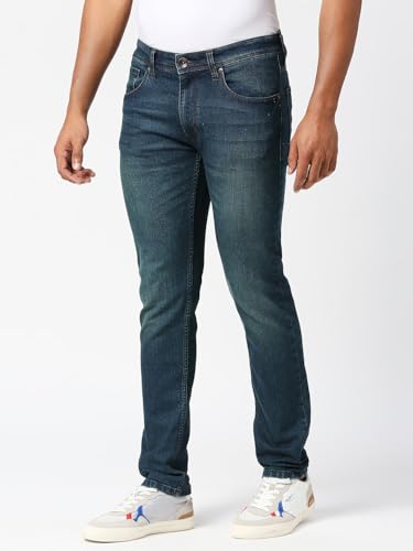 Men Black Mid Rise Straight Gymindigo Jogger Like Jeans