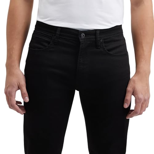 Men Black Mid Rise Straight Gymindigo Jogger Like Jeans