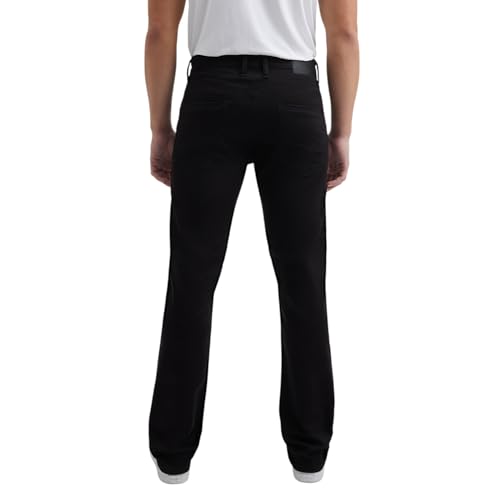 Men Black Mid Rise Straight Gymindigo Jogger Like Jeans