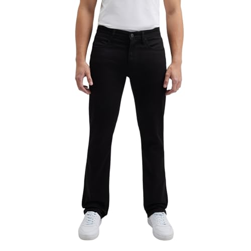 Men Black Mid Rise Straight Gymindigo Jogger Like Jeans