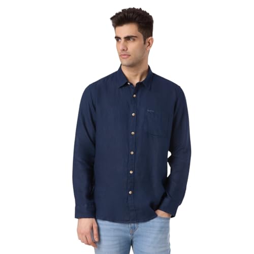 Pepe Jeans Men's Regular Shirt (PM308998_Blue