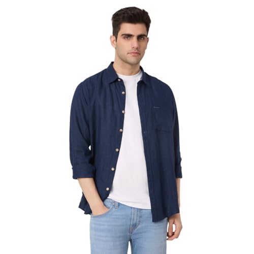 Pepe Jeans Men's Regular Shirt (PM308998_Blue