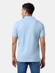 Pepe Jeans Men's Solid Regular Fit Polo Shirt (PM5400103513_Blue