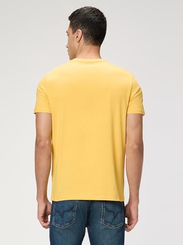 Pepe Jeans Men Yellow Printed Short Sleeves Tshirt