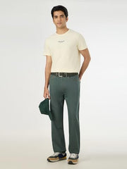 Pepe Jeans Men Off White Solid Short Sleeves Tshirts