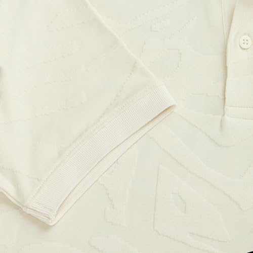 Pepe Jeans Men Off White Self Design Regular Fit Polo Collar T-Shirt