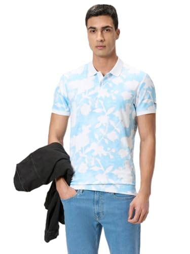 Pepe Jeans Men Blue Printed Short Sleeves Tshirt