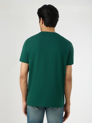 Pepe Jeans Men Green Printed Short Sleeves Tshirts
