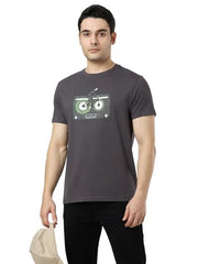 Pepe Jeans Men Grey Printed Short Sleeves Tshirts