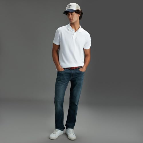 Pepe Jeans Men White Textured Regular Fit Polo Collar T-Shirt