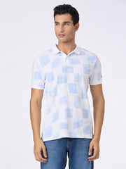 Pepe Jeans Men Blue Printed Short Sleeves Tshirt