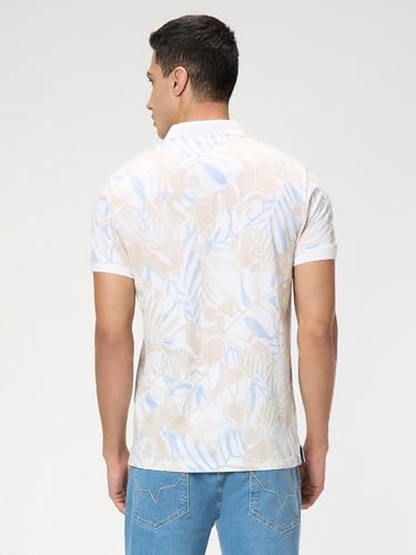 Pepe Jeans Men White Printed Short Sleeves Tshirt
