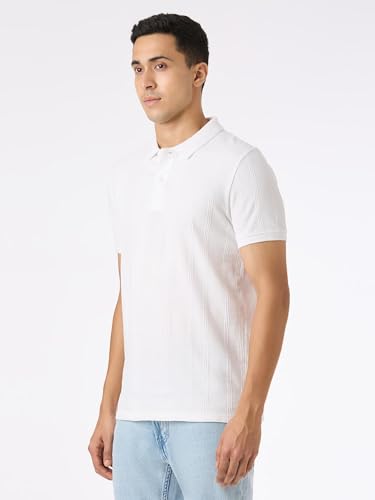 Pepe Jeans Men White Solid Short Sleeves Tshirt