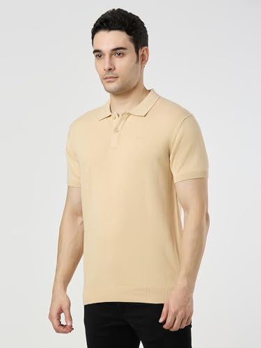 Pepe Jeans Mens Off White Solid Short Sleeves Sweater