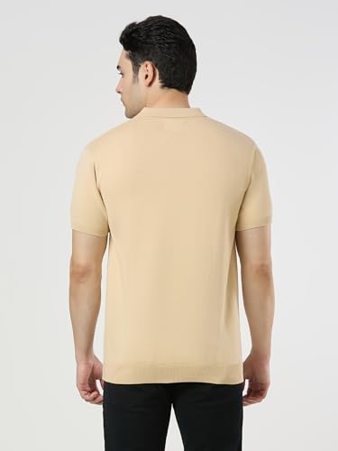 Pepe Jeans Mens Off White Solid Short Sleeves Sweater