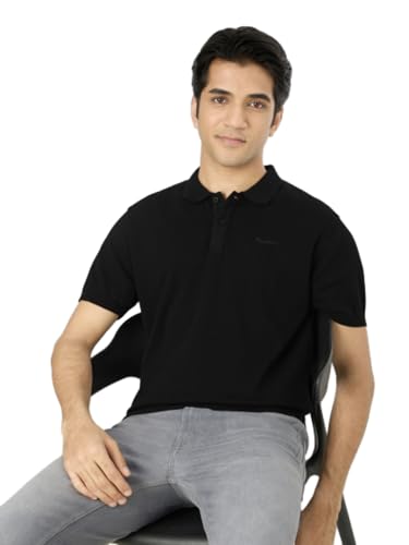 Pepe Jeans Mens Black Solid Short Sleeves Sweater