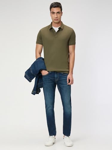 Pepe Jeans Men Green Solid Short Sleeves Tshirt