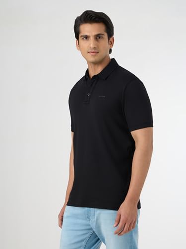 Pepe Jeans Black Printed Short Sleeves Mens Polo T-Shirt