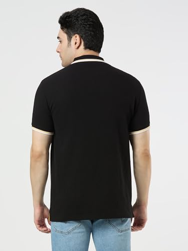 Pepe Jeans Men Black Solid Short Sleeves Tshirts