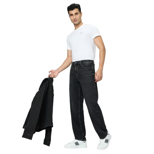Pepe Jeans Black Relaxed Fit Men Jeans