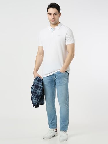 Pepe Jeans Men White Solid Short Sleeves Tshirts