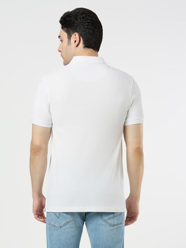 Pepe Jeans Men White Solid Short Sleeves Tshirts