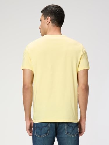 Pepe Jeans Men Yellow Printed Short Sleeves Tshirt