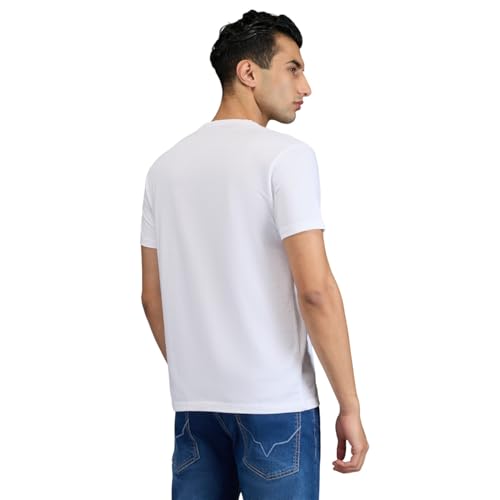 Pepe Jeans White Graphic Print Men Short Sleeve T-Shirt