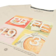 Pepe Jeans Beige Graphic Print Men Short Sleeve T-Shirt