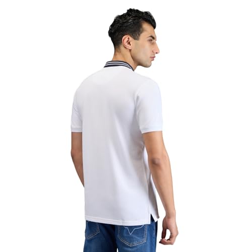 Pepe Jeans White Printed Men Short Sleeve Polo T-Shirt