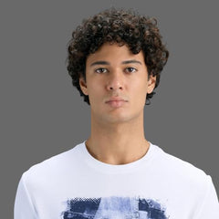 Pepe Jeans Men White Slim Printed T-Shirt