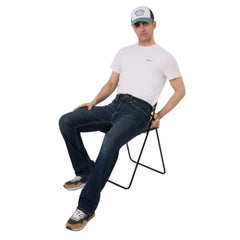 Pepe Jeans Men Tinted Worn Blue Bootcut Fit Stretchable Jeans