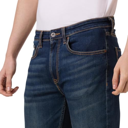 Pepe Jeans Men Tinted Worn Blue Bootcut Fit Stretchable Jeans