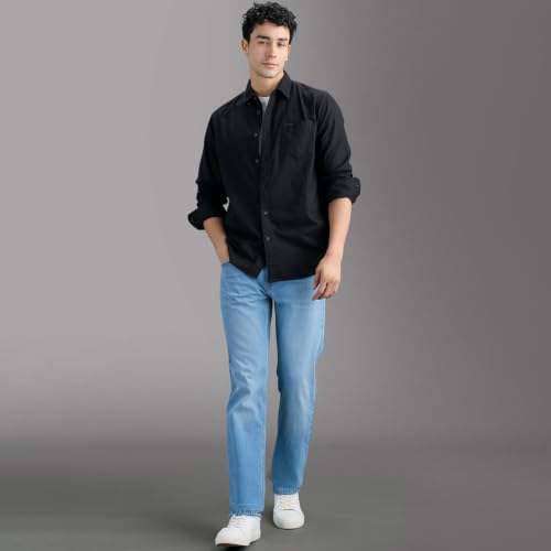 Pepe Jeans Men Black Solid Long Sleeves Shirt