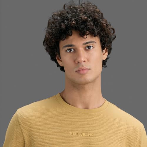 Pepe Jeans Men Brown Printed Slim Fit T-Shirt